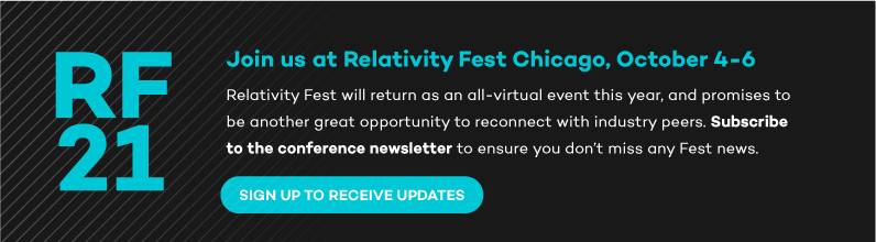 Sign Up for Updates on Relativity Fest 2021